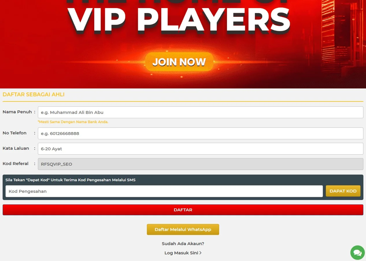 Register Step (Desktop)